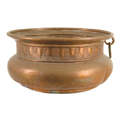 Lot 20 - Copper Jardiniere The neck with a band of...