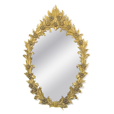 Lot 120 - Neoclassical Style Carved Gilt-Wood Oval...