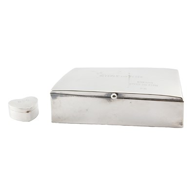 Lot 375 - Tiffany & Co. Sterling Silver Heart-Form Box...