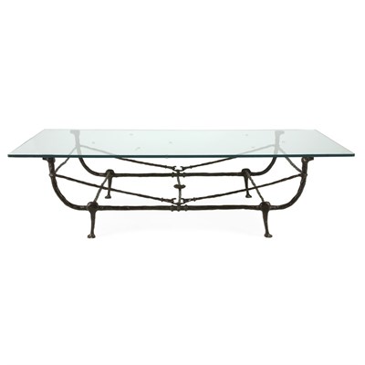 Lot 219 - Style of Diego Giacometti Low Table Bronze and...