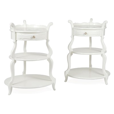 Lot 180 - Grosfeld House Pair of Three-Tier Tables,...