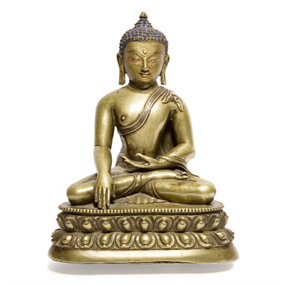 Lot 119 - Tibetan Bronze Buddha 13th/14th Century Seated...