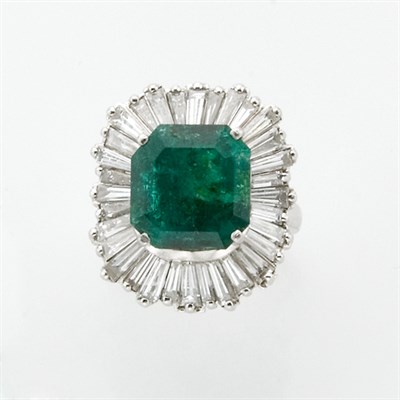Lot 406 - Emerald and Diamond Ballerina Pendant-Ring