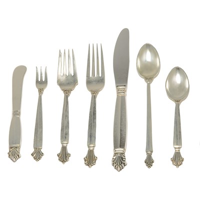 Lot 196 - Georg Jensen Sterling Silver Flatware Service...