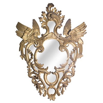 Lot 1352 - Rococo Style Carved and Gilt-Wood Mirror Of...