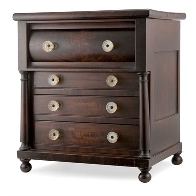 Lot 136 - Classical Mahogany Miniature Chest of Drawers...