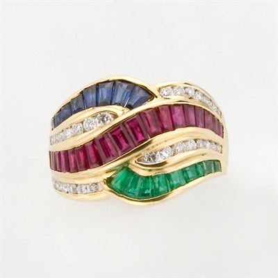 Lot 428 - Gold, Gem-Set and Diamond Ring