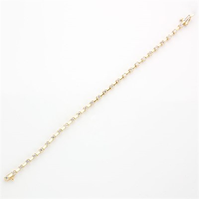 Lot 417 - Gold and Diamond Bracelet