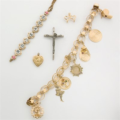 Lot 77 - Assorted Group of Gold and Metal Jewelry