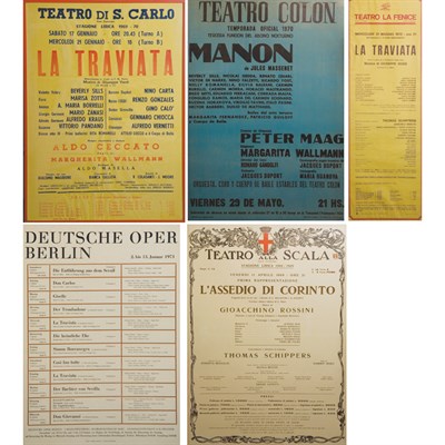 Lot 342 - [POSTERS] Group of five posters for operas...