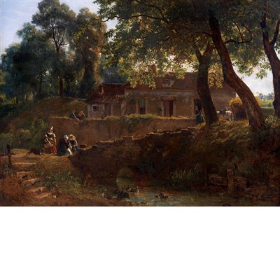 Lot 10 - Constant Troyon French, 1810-1865 Sunshine and...