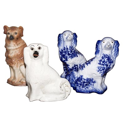 Lot 167 - Group of Eight Staffordshire Pottery Figures...