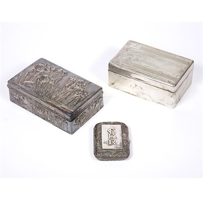 Lot 353 - Group of Three Silver Cigarette Boxes Total...