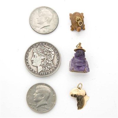 Lot 111 - Assorted Group of Gold and Metal Jewelry and Silver and Clad U.S. Coins