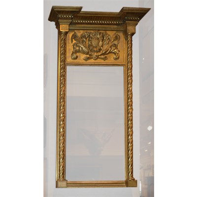 Lot 221 - American Empire Style Gilt-Wood Pier Mirror...