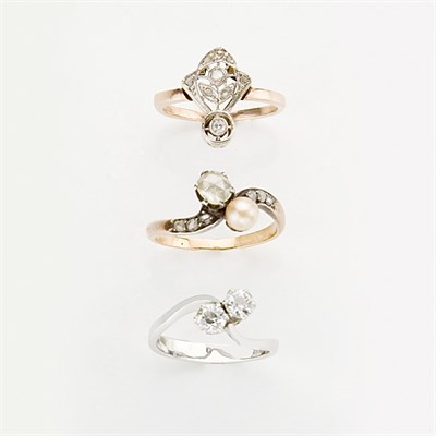 Lot 881 - Group of Three Diamond Rings