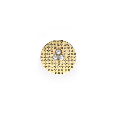 Lot 793 - Antique Gold, Pearl and Diamond Brooch