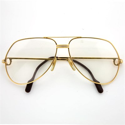 Lot 821 - Gold Filled Aviater Sunglass Frames, Cartier