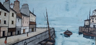Lot 35 - Charles Levier French, 1920-2004 Quay Scene...