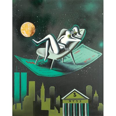 Lot 71 - Mark Kostabi American, b. 1960 Magic Carpet,...