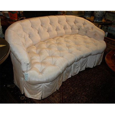 Lot 159 - Victorian Style Settee Length 6 feet.