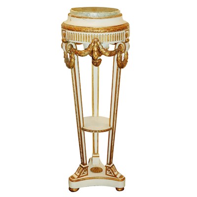 Lot 467 - Louis XVI Style Painted and Gilt-Wood Stand...