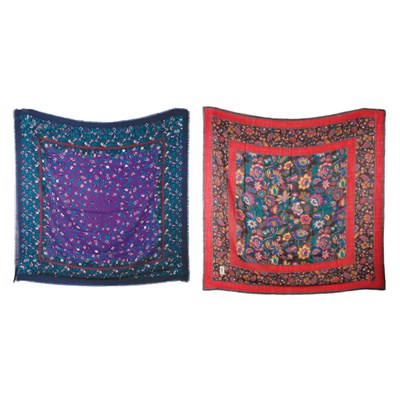 Lot 66 - Two YSL Challis Shawls Circa 1980 Comprising...