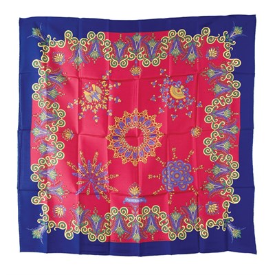Lot 249 - Hermes Scarf Fantaisie The deep rose field...