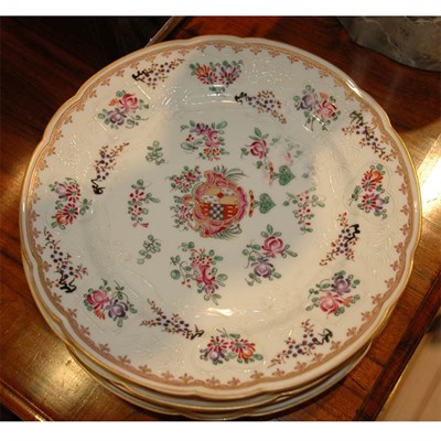 Lot 529 - Set of Eleven Samson Porcelain Armorial...