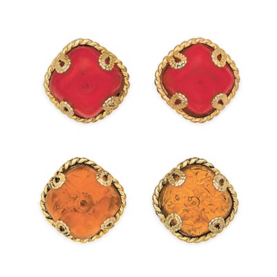Lot 420 - Two Pairs of Dominique Aurientis Earrings...