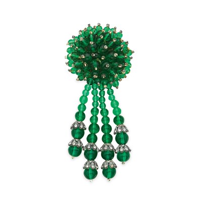 Lot 97 - Art Deco Dangling Brooch Circa 1930 Gilt-metal...