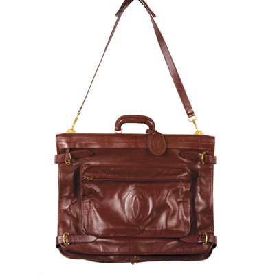 Lot 351 - Cartier Leather Garment Bag Mid 1980s Deep...