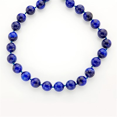 Lot 232 - Lapis Bead Necklace