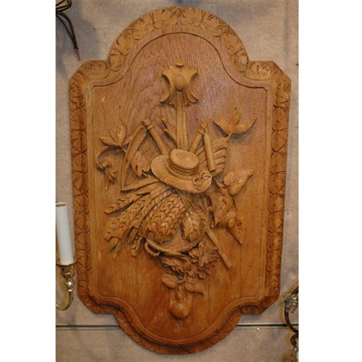 Lot 434 - Pair of Louis XVI Style Carved Wood Trophy...