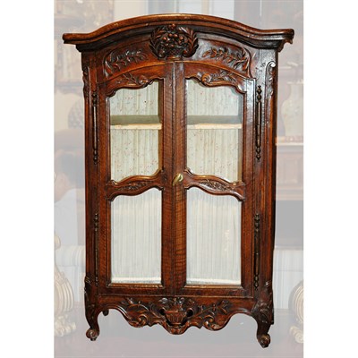 Lot 501 - Louis XV Style Walnut Miniature Armoire Height...