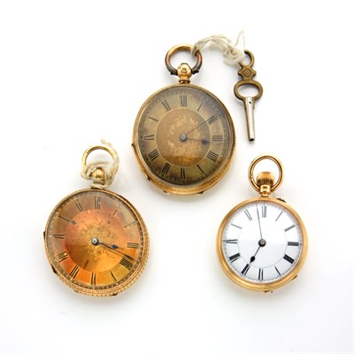 Lot 151 - Three Open Face Pocket Watches