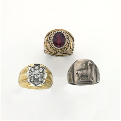 Lot 11 - Assorted Group of Gentleman's Rings and U.S. Coins