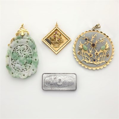 Lot 5 - Assorted Group of Gold and Metal Jewelry and U.S. Currency and Coins