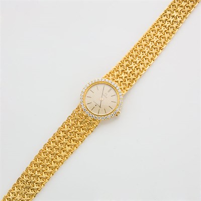 Lot 770 - Gold and Diamond Wristwatch, Omega