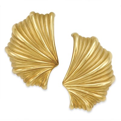 Lot 292 - Pair of Gold Earclips, Judith Leiber