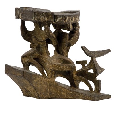 Lot 257 - Bronze Abstract Sculpture Signed Egri. Height...