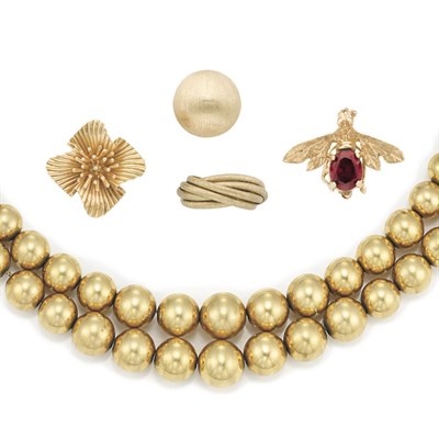 Lot 481 - Group of Gold Jewelry
