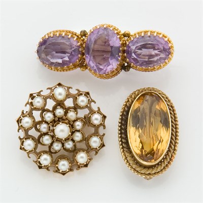 Lot 449 - Group of Three Brooches