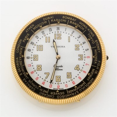 Lot 683 - Metal and Enamel International Travel Clock, Verdura
