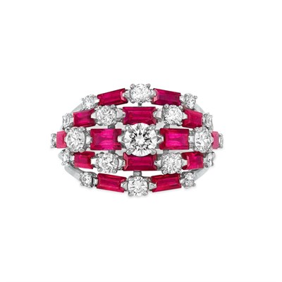 Lot 384 - Platinum, Diamond and Ruby Ring, Tiffany & Co.
