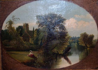Lot 3 - French School 19th Century Woman in a Garden...
