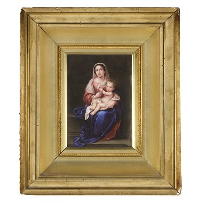 Lot 454 - Framed KPM Painted Porcelain Plaque of the...