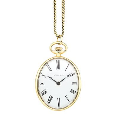 Lot 262 - Tiffany & Co. Pocket Watch Pendant on Chain...