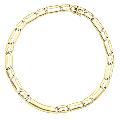 Lot 267 - Gucci Handmade 18 Kt. ID Bracelet Style Choker...