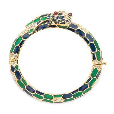 Lot 287 - Judith Leiber Coiled Asp Bangle 1990s...
